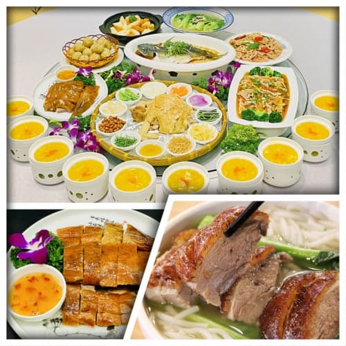 中山位上金湯蟹黃翅+七彩撈雞 馳名燒鴨瀨粉 全程食足3餐美食純玩1天（關鍵旅遊 旅行團）