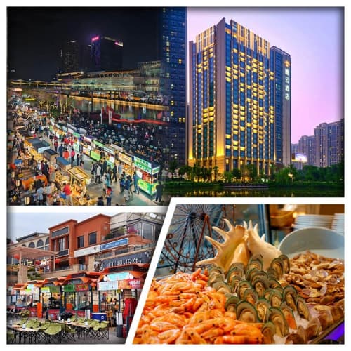 B線-(2人同行第2位-200)佛山南海瞻雲酒店 燈湖西街夜市 歎酒店自助晚餐、早餐、宵夜 純玩2天(關鍵旅遊 旅行團)